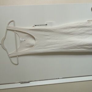 NWT Leith Medium White Ribbed Body con dress